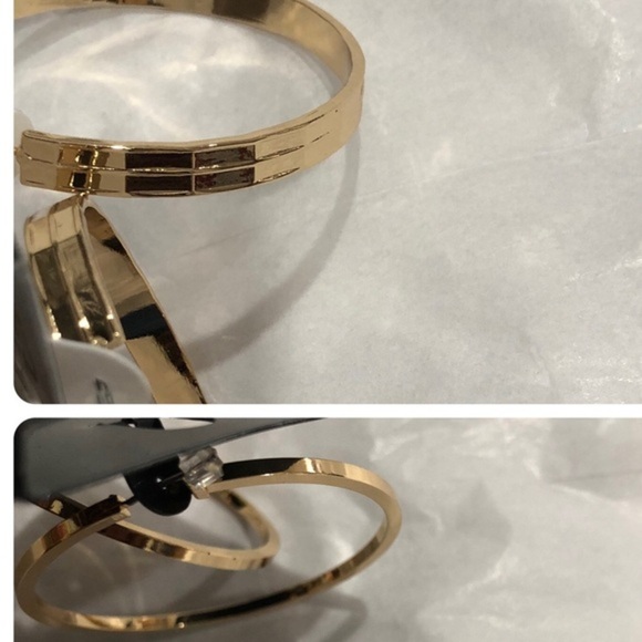 2styles of Flat Gold‎ plated hoops - - Picture 1 of 15